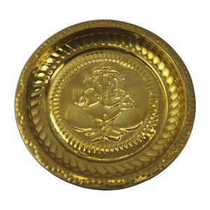 Brass Ganapathi Design Plate